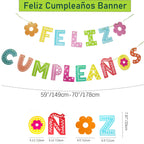 KEEGONU Feliz Cumpleaños Banner | Spanish Birthday Party Decoration