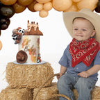 KEEPARTY 28Pcs Cowboy Cake Toppers — Hat & Boot Decorations for Western Parties