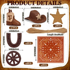 KEE PARTY Cowboy Cake Decorations: Cowboy Hat & Boot Cake Toppers for Western Themed Cakes
