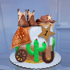 KEE PARTY Cowboy Cake Decorations: Cowboy Hat & Boot Cake Toppers for Western Themed Cakes