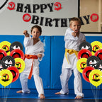 KEFAN Karate Sports Party Supplies – Taekwondo Birthday Banners, Cake Toppers & Balloons