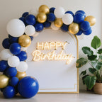 K.E.J Royal Blue Balloon Arch Kit – 145pcs Latex Balloons (18, 12, 10, 5 Inch) for Party Decoration