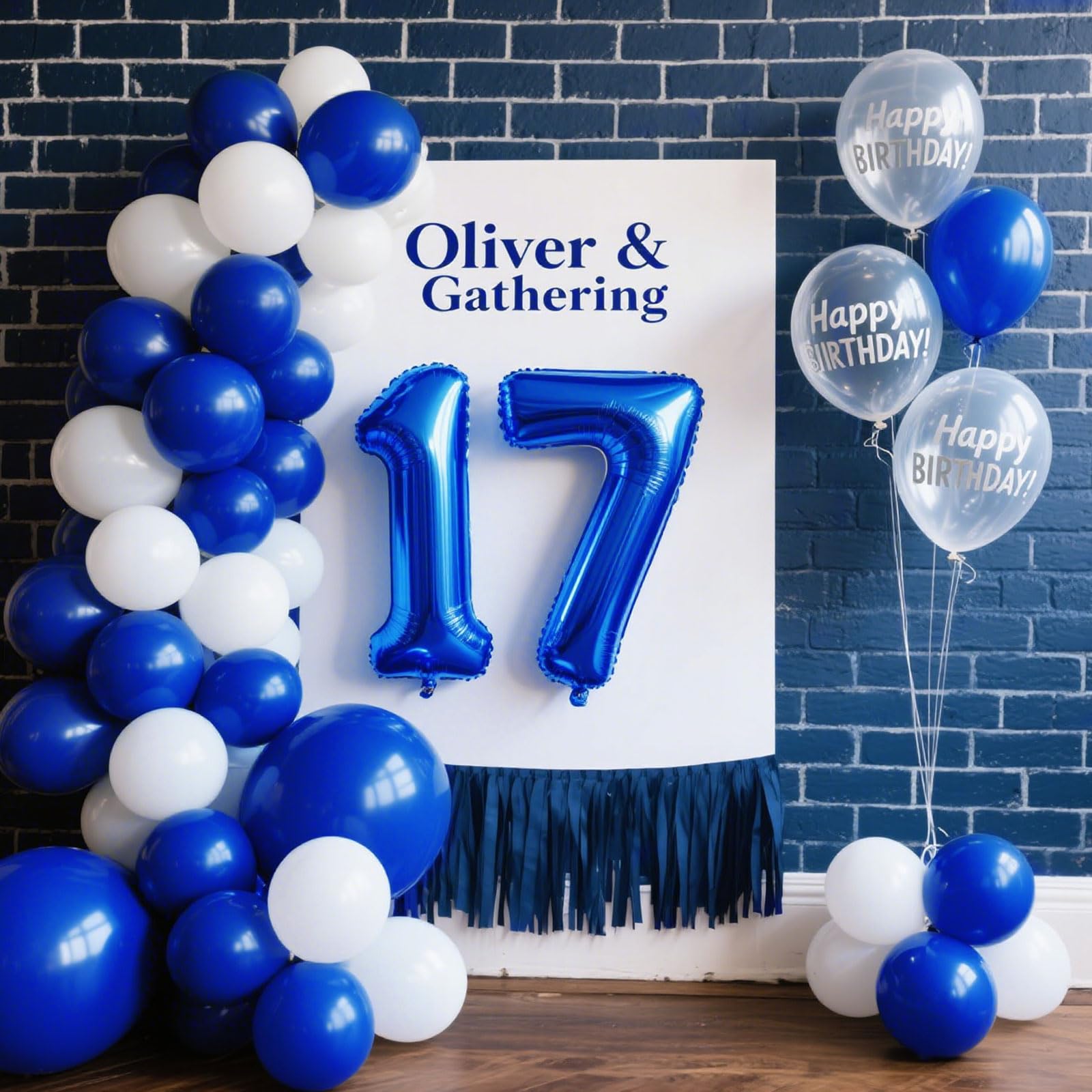 K.E.J Royal Blue Balloon Arch Kit – 145pcs Latex Balloons (18, 12, 10, 5 Inch) for Party Decoration