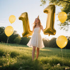 Kelfuoya 40 Inch Gold Number 11 Balloon – Jumbo Mylar Foil Balloons for 11th Birthday, Weddings & Anniversaries