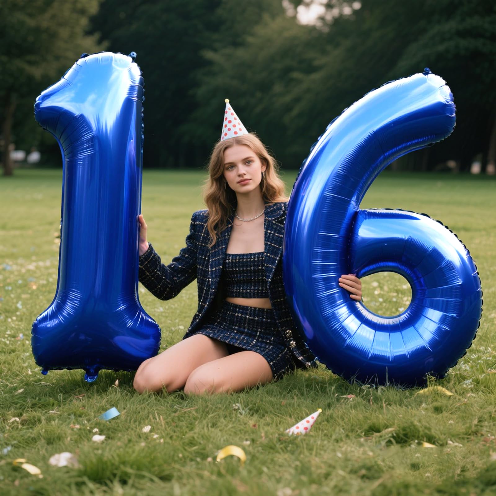 Kelfuoya 40 Inch Navy Blue Number 1 Foil Balloon – Jumbo Milestone Balloons for Birthdays, Weddings & Events