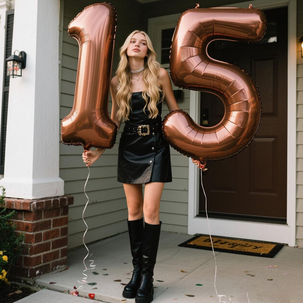 Kelfuoya 40 Inch Dark Brown Number 1 Balloon | Jumbo Mylar Foil First Birthday Balloons for Parties