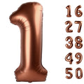 Kelfuoya 40 Inch Dark Brown Number 1 Balloon | Jumbo Mylar Foil First Birthday Balloons for Parties