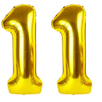 Kelfuoya 40 Inch Gold Number 11 Balloon – Jumbo Mylar Foil Balloons for 11th Birthday, Weddings & Anniversaries