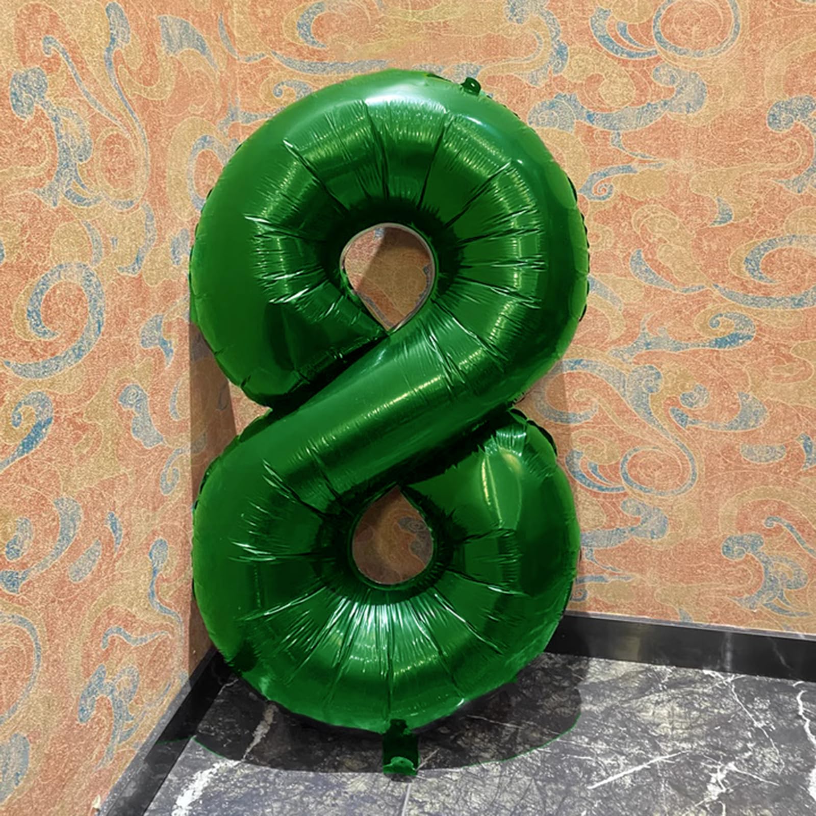 Kelfuoya 40in Green Number 8 Balloon – Large Foil Balloons for Birthdays