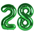 Kelfuoya 40-Inch Green Number 28 Balloon | Jumbo Mylar Foil Helium Balloons for Birthdays & Anniversaries