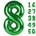 Kelfuoya 40in Green Number 8 Balloon – Large Foil Balloons for Birthdays
