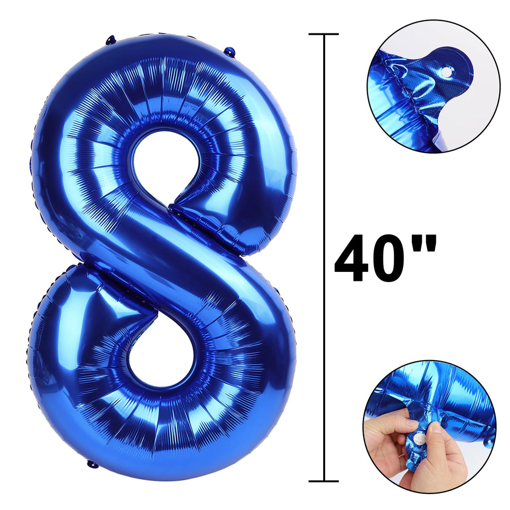 Kelfuoya 40-Inch Navy Blue Number 28 Digital Balloon – Jumbo Mylar Balloons for Birthday & Anniversary
