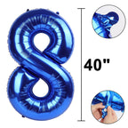 Kelfuoya 40-Inch Navy Blue Number 28 Digital Balloon – Jumbo Mylar Balloons for Birthday & Anniversary