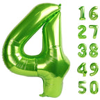 Kelfuoya 40-Inch Light Green Foil Number Balloons - Giant 14th & 24th Birthday Decor