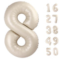 Kelfuoya 40 Inch Milk White Foil Number 8 Balloons – Giant Birthday & Anniversary Decor