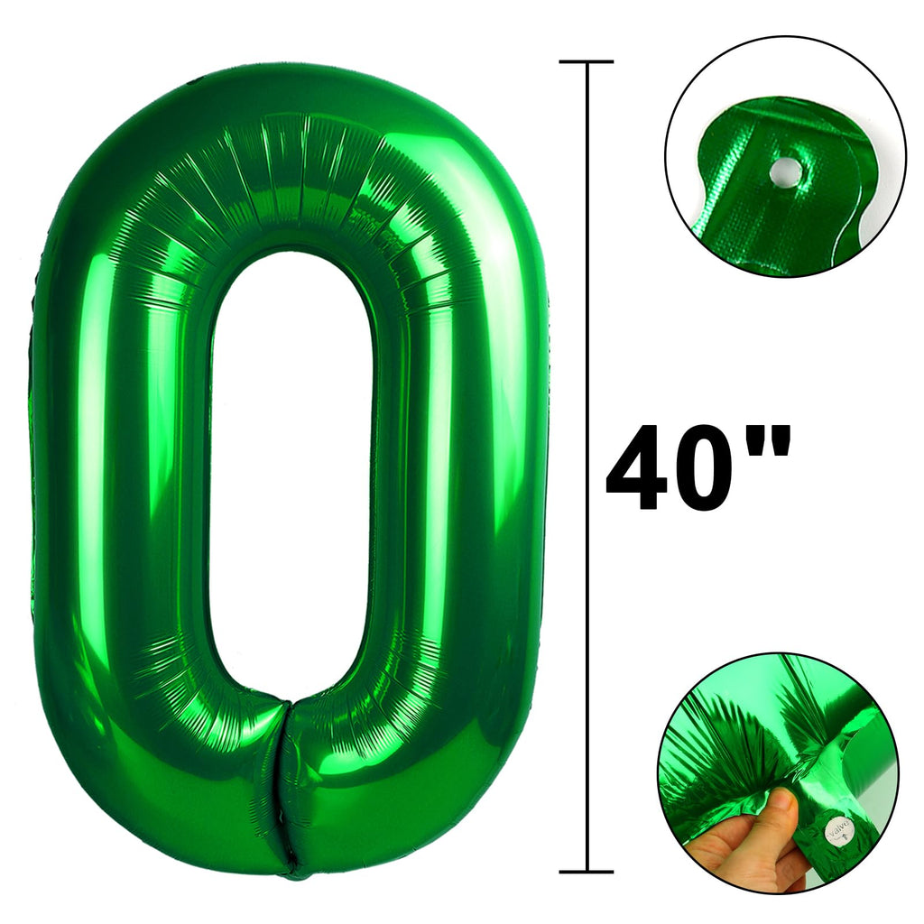 Kelfuoya 40-Inch Number 10 Digital Balloon – Jumbo Mylar Foil Helium Balloons for Birthday & Anniversary Parties