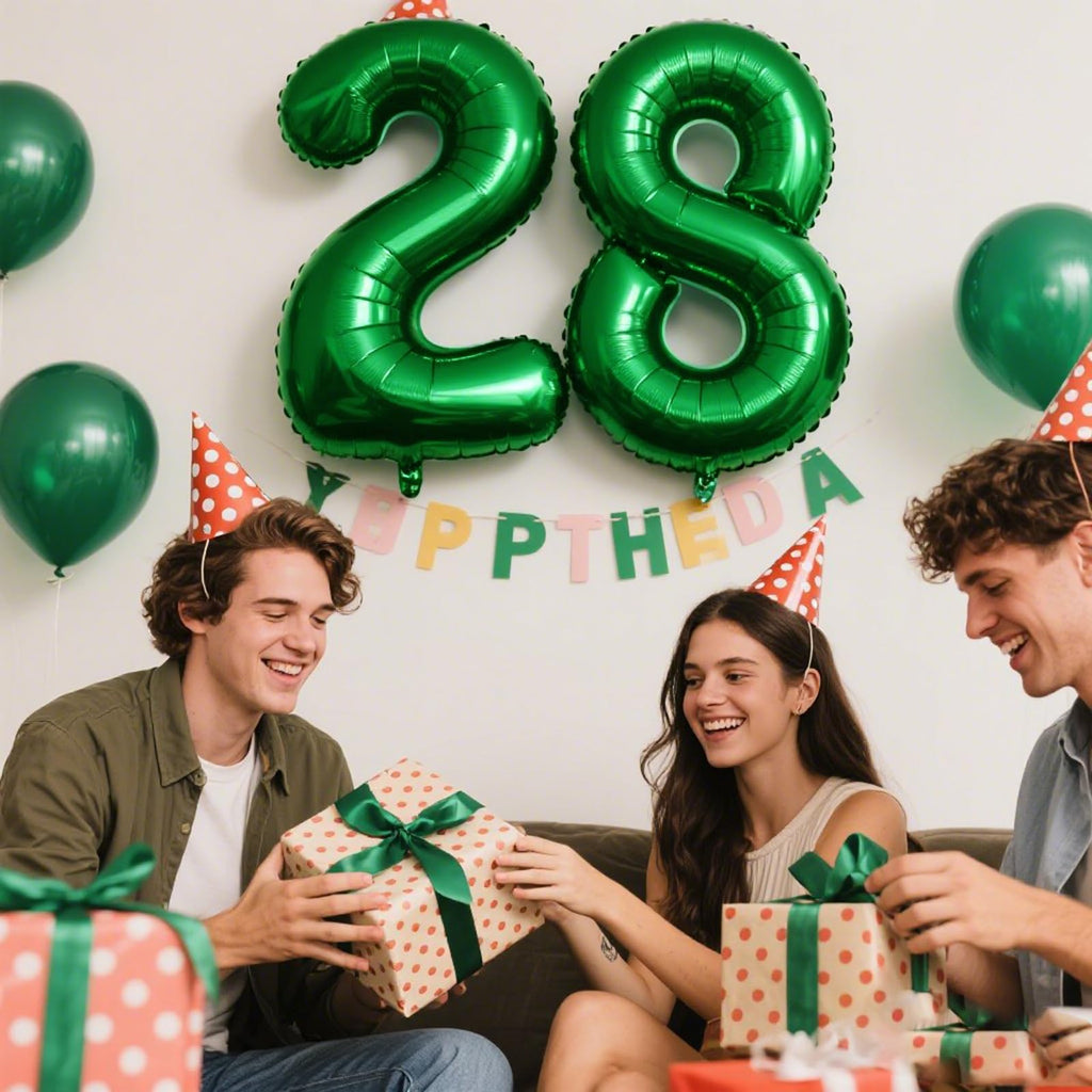 Kelfuoya 40 Inch Green Number 2 Balloon – Giant Foil Mylar Balloons for Birthdays & Anniversaries