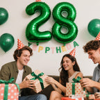 Kelfuoya 40 Inch Green Number 2 Balloon – Giant Foil Mylar Balloons for Birthdays & Anniversaries