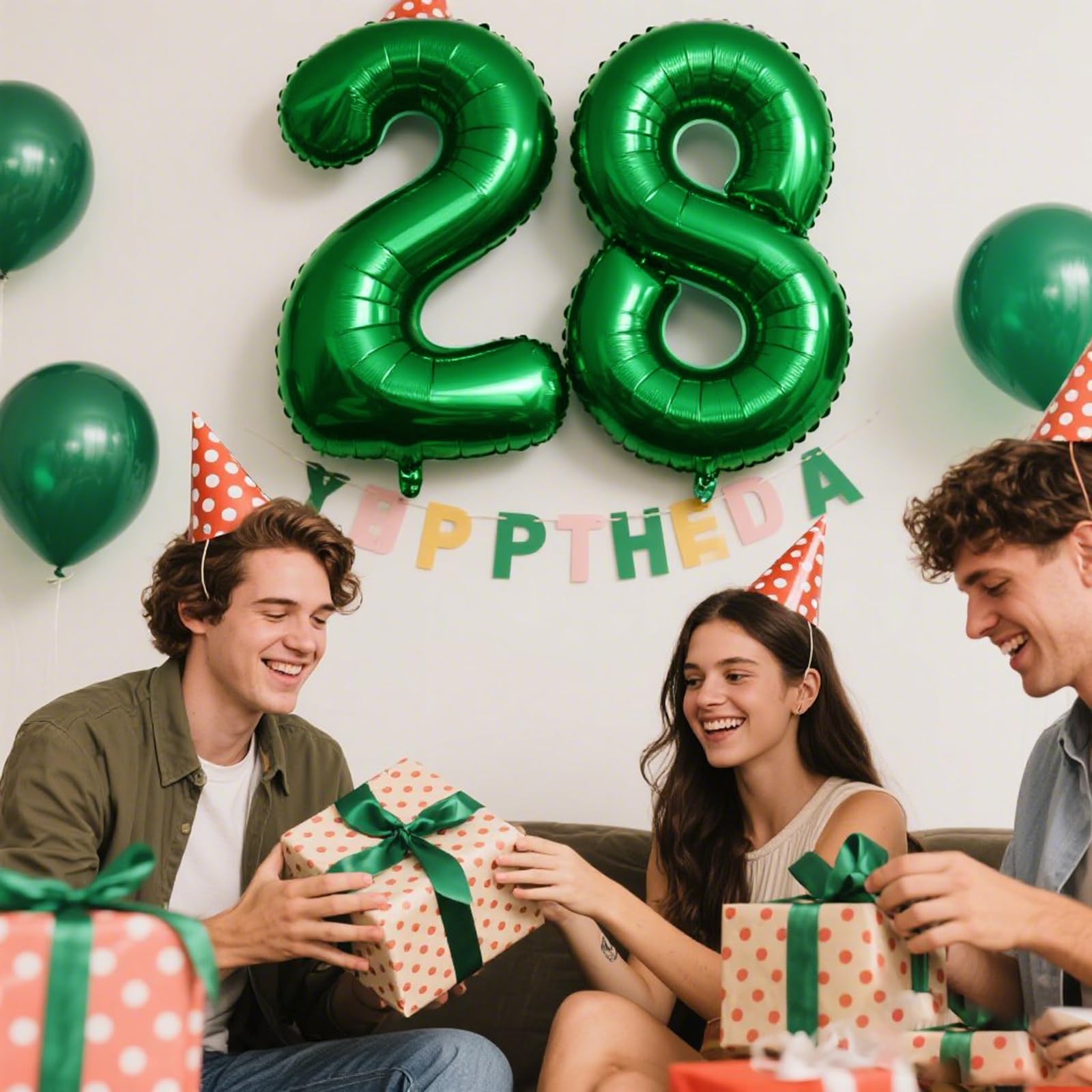 Kelfuoya 40 Inch Green Number 2 Balloon – Giant Foil Mylar Balloons for Birthdays & Anniversaries