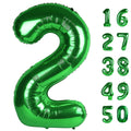 Kelfuoya 40 Inch Green Number 2 Balloon – Giant Foil Mylar Balloons for Birthdays & Anniversaries