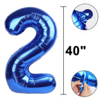 Kelfuoya 40-Inch Navy Blue Number 28 Digital Balloon – Jumbo Mylar Balloons for Birthday & Anniversary