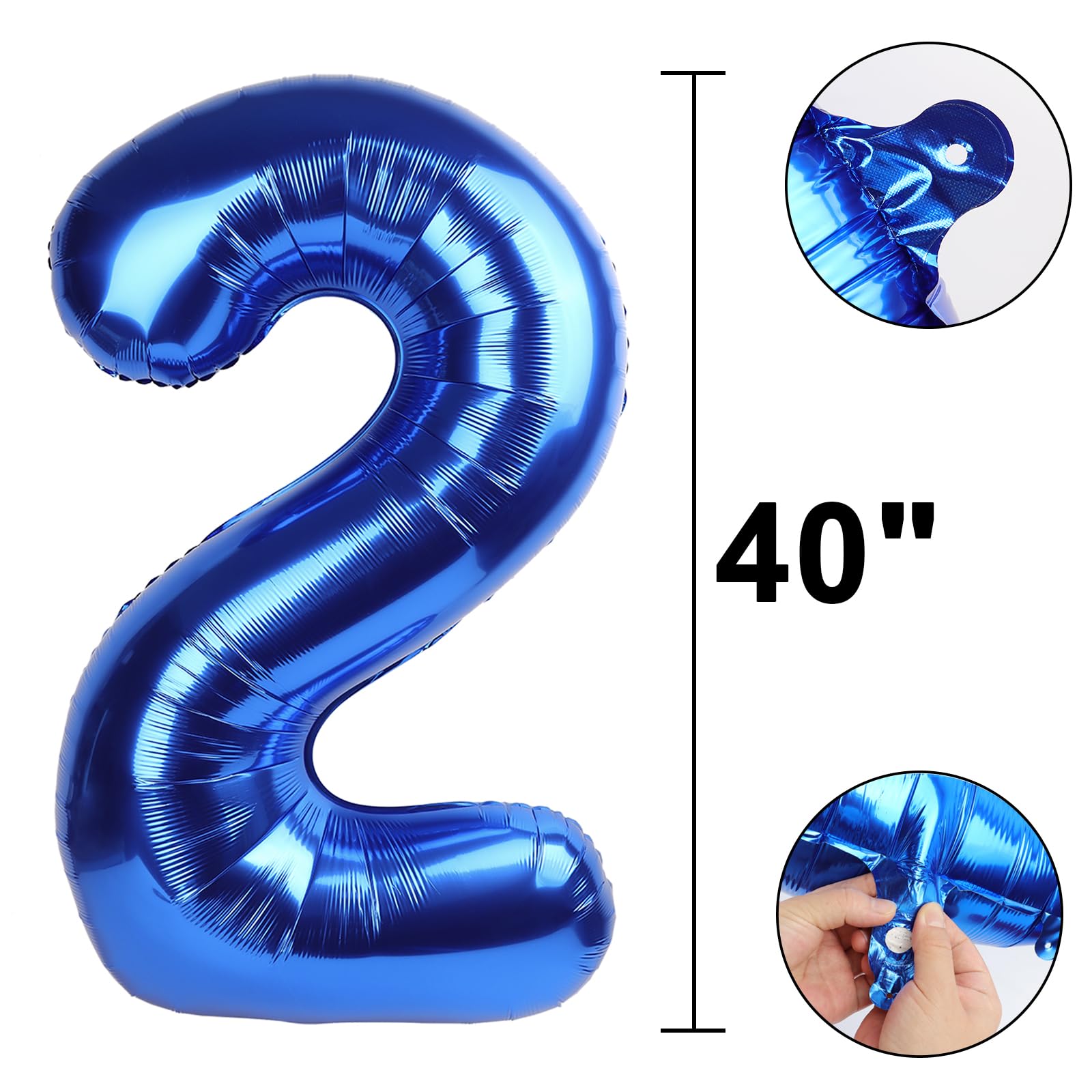Kelfuoya 40-Inch Navy Blue Number 28 Digital Balloon – Jumbo Mylar Balloons for Birthday & Anniversary