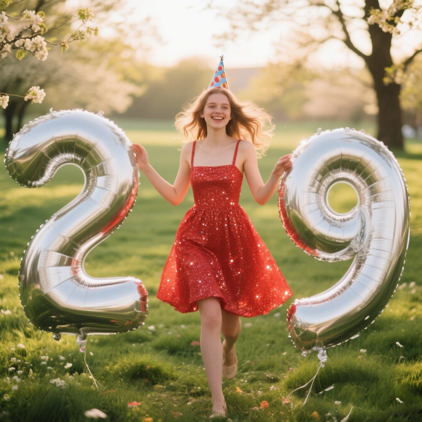 Kelfuoya 40-Inch Silver Number 29 Balloon | Jumbo Mylar Foil Balloons for Birthday, Anniversary & Wedding Decor