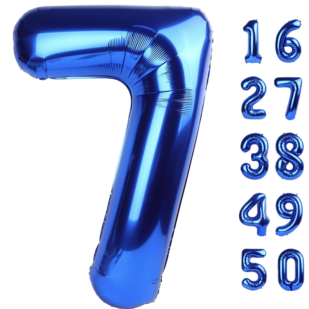 Kelfuoya 40-Inch Navy Blue Number 7 Balloon | Large Foil Balloons for Parties