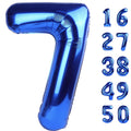 Kelfuoya 40-Inch Navy Blue Number 7 Balloon | Large Foil Balloons for Parties