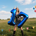 Kelfuoya 40-Inch Navy Blue Number 7 Balloon | Large Foil Balloons for Parties