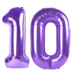 Kelfuoya 40-Inch Purple Number 10 Digital Balloon – Jumbo Mylar Foil Balloons for Birthdays, Weddings & Anniversaries