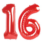 Kelfuoya 40 Inch Red Number 16 Balloon – Jumbo Mylar Foil Balloons for Birthdays & Anniversaries