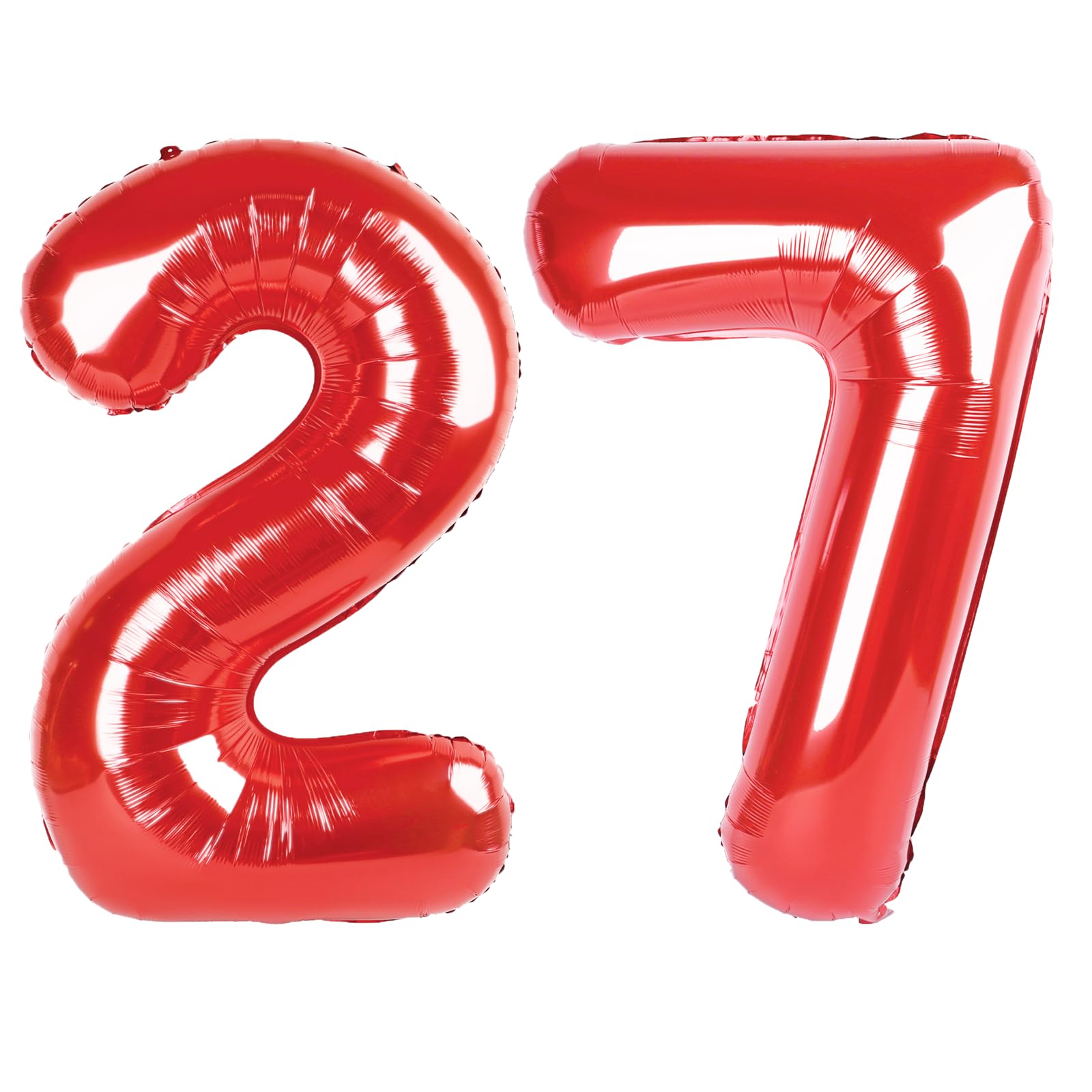 Kelfuoya 40-Inch Red Number 27 Balloon – Jumbo Mylar Foil Balloons for Birthday & Anniversary Parties
