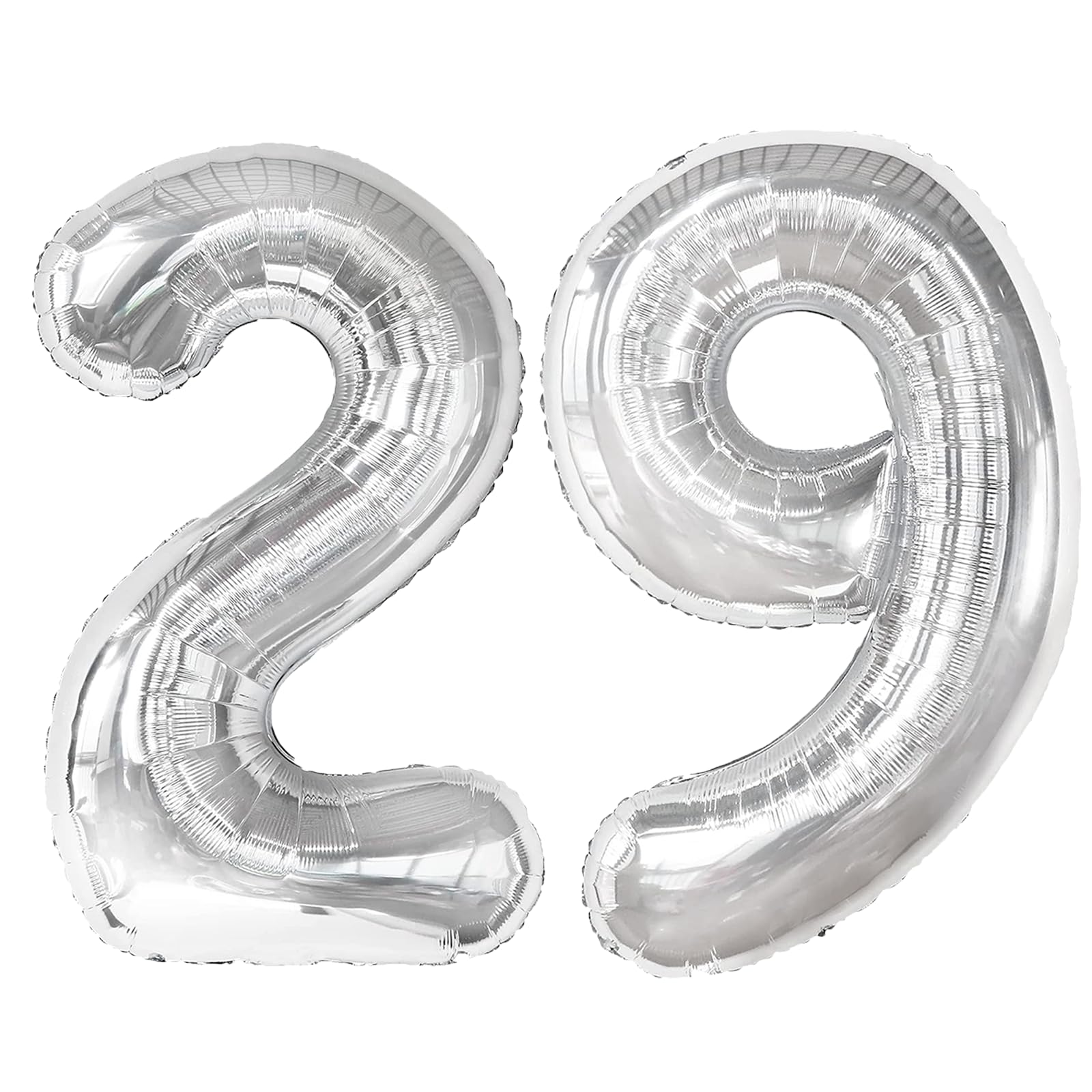 Kelfuoya 40-Inch Silver Number 29 Balloon | Jumbo Mylar Foil Balloons for Birthday, Anniversary & Wedding Decor