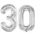 Kelfuoya 40-Inch Silver Number 30 Balloon – Jumbo Mylar Foil Helium Balloons for Birthday & Anniversary Parties