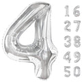 Kelfuoya 40-Inch Silver Number Balloons – Giant Mylar Foil Balloons (4 and 14) for 40th Birthday & Anniversary