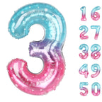 Kelfuoya 40-Inch Starry Number 3 Balloon – Jumbo Mylar Foil Balloons for 13th Birthday & Anniversary Celebrations