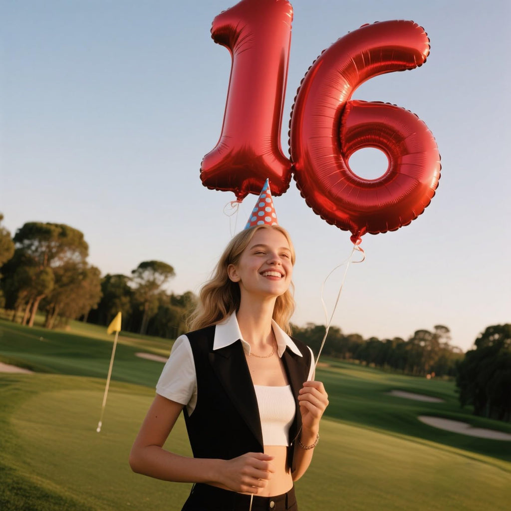 Kelfuoya Red Number 6 Balloons – 40-Inch Foil Balloon for Birthdays & Anniversaries
