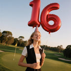 Kelfuoya Red Number 6 Balloons – 40-Inch Foil Balloon for Birthdays & Anniversaries