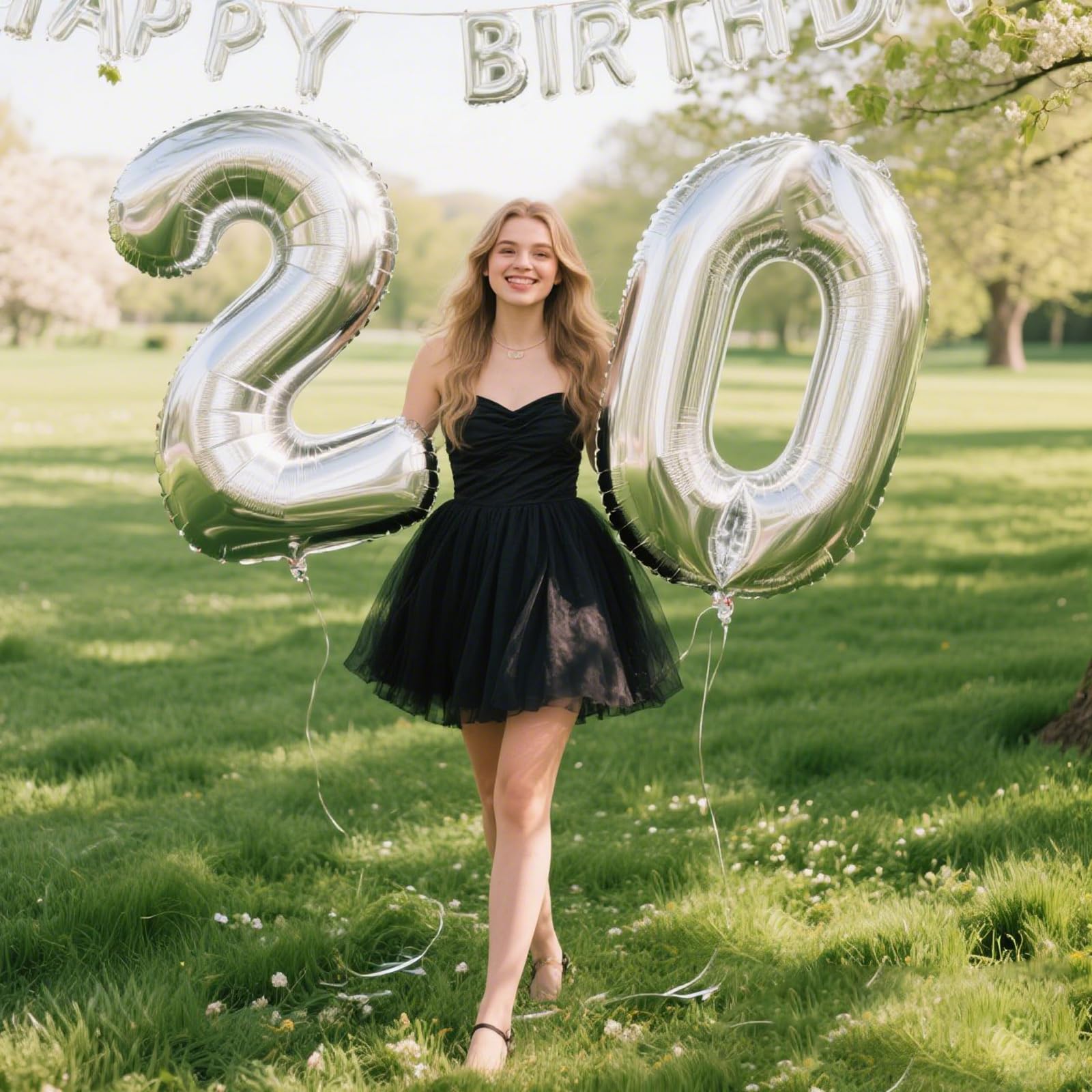 Kelfuoya 40-Inch Silver Foil Number 0 Balloon – Jumbo Digital Birthday & Anniversary Balloons