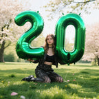 Kelfuoya 40 Inch Green Number 0 Foil Balloon – Large 0 Balloons for Birthdays, Baby Showers & Celebrations