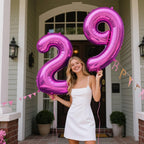 Kelfuoya 40-Inch Rose Purple Number 9 Foil Balloon – Jumbo Mylar Balloons for Birthdays & Celebrations