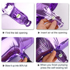 Kelfuoya 40-Inch Purple Number 10 Digital Balloon – Jumbo Mylar Foil Balloons for Birthdays, Weddings & Anniversaries