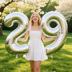 Kelfuoya 40-Inch Silver Number 29 Balloon | Jumbo Mylar Foil Balloons for Birthday, Anniversary & Wedding Decor