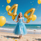 Kelfuoya 40-Inch Gold Number 4 Balloon | Giant Foil Milestone Balloons for Birthdays & Anniversaries