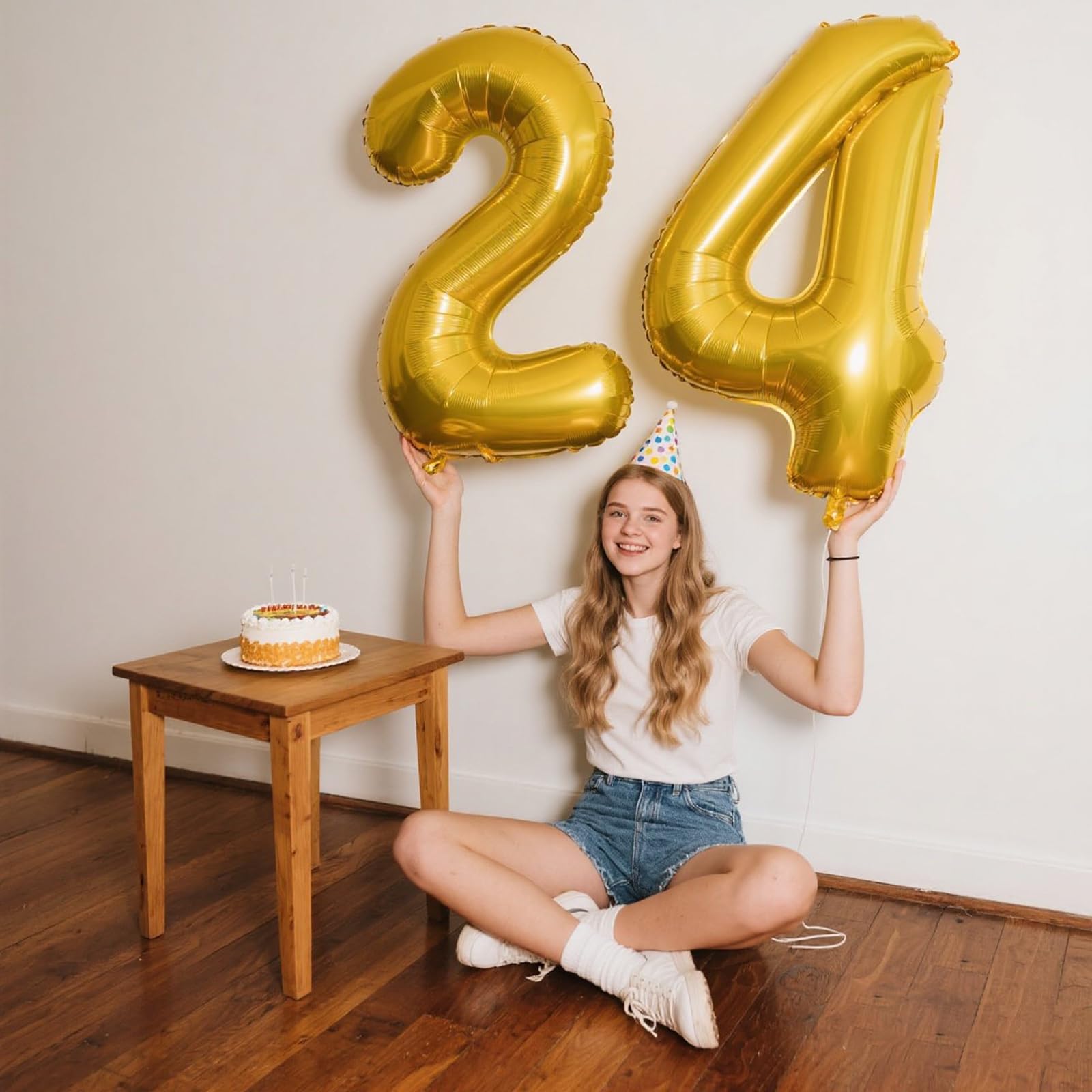Kelfuoya 40-Inch Gold Number 4 Balloon | Giant Foil Milestone Balloons for Birthdays & Anniversaries