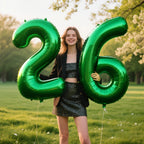 Kelfuoya 40 Inch Green Number 2 Balloon – Giant Foil Mylar Balloons for Birthdays & Anniversaries
