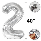 Kelfuoya 40-Inch Silver Number 29 Balloon | Jumbo Mylar Foil Balloons for Birthday, Anniversary & Wedding Decor