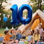 Kelfuoya 40 Inch Navy Blue Number 10 Balloon | Jumbo Mylar Foil Balloons for Birthday & Anniversary