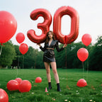 Kelfuoya Red 0 Balloons 40 Inch – Foil Number Balloon for Birthday Parties & Anniversaries